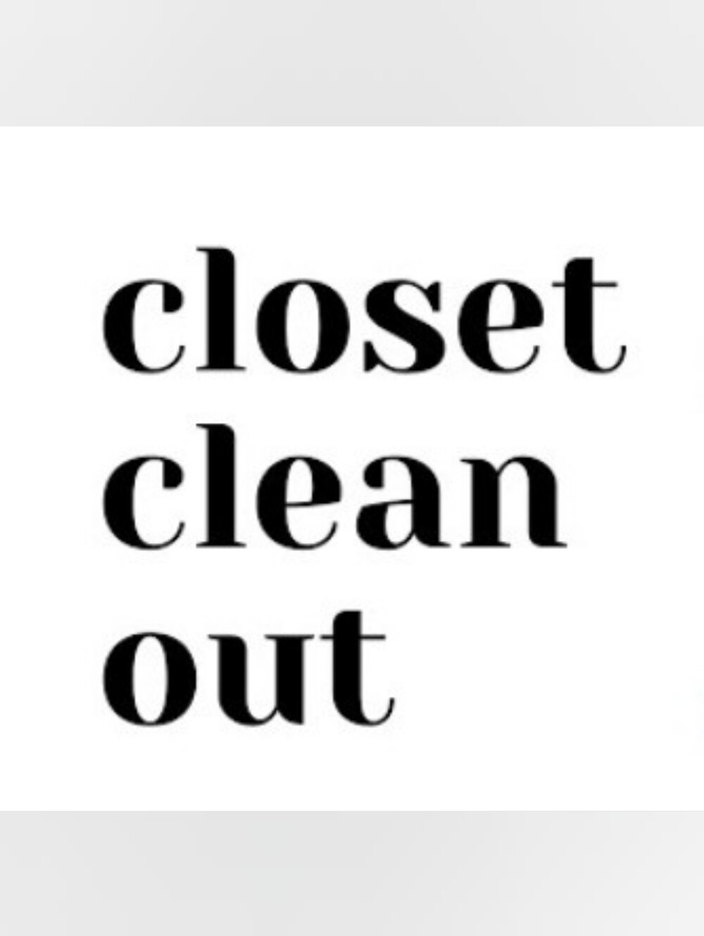 Closet Clearout Sale